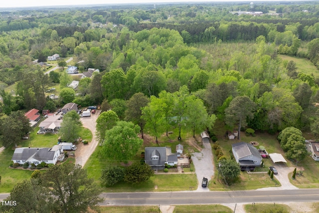 183 Red Hill Loop Rd, Warrenton, NC 27589 - birds eye view of property featuring a residential view and a view of trees