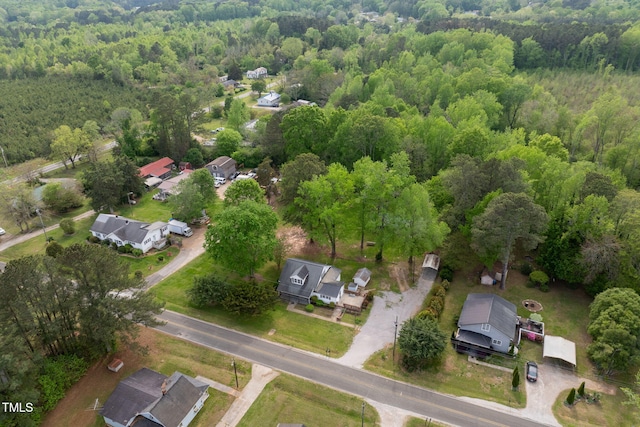 183 Red Hill Loop Rd, Warrenton, NC 27589 - bird's eye view featuring a view of trees and a residential view