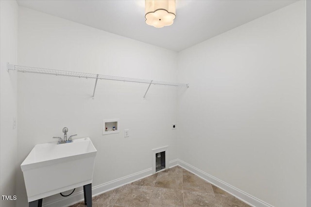 833 Ember Dr, Durham, NC 27703 - washroom with hookup for a washing machine, baseboards, and hookup for an electric dryer