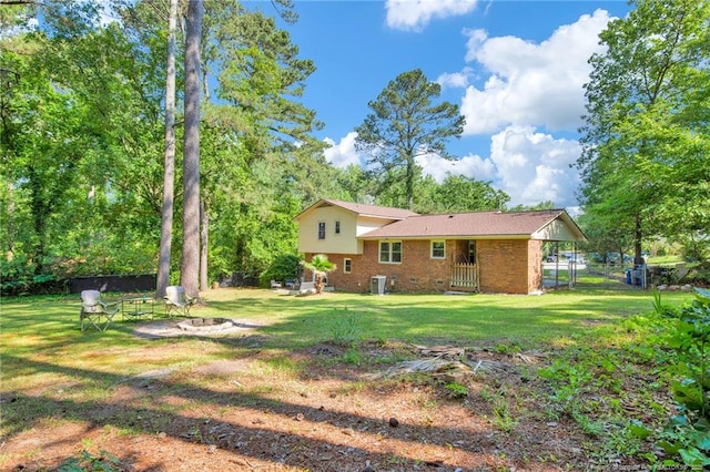 1618 Hickory Ridge Ct, Fayetteville, NC 28304 - rear view of property with brick siding and cooling unit