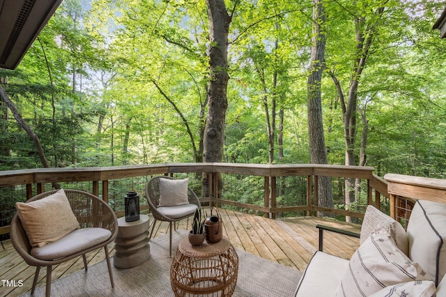 view of wooden deck