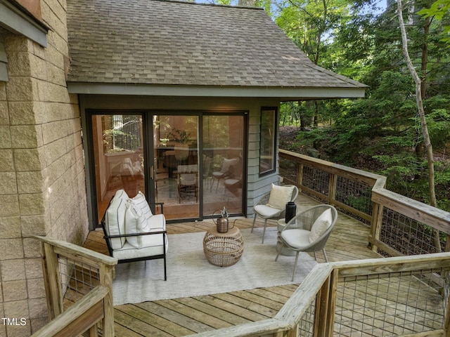 deck featuring an outdoor hangout area