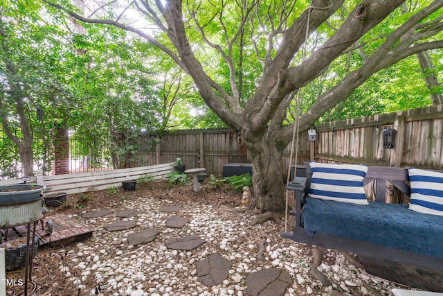 view of fenced backyard