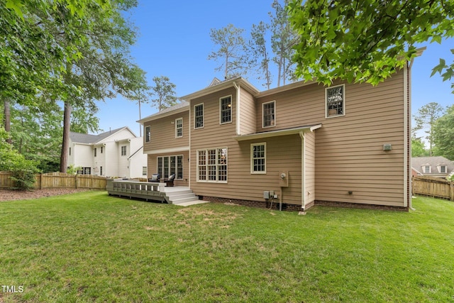 325 Wescott Ridge Dr, Holly Springs, NC 27540 - back of house featuring an outdoor hangout area and a wooden deck