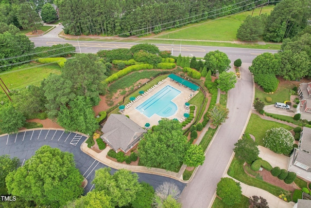 325 Wescott Ridge Dr, Holly Springs, NC 27540 - bird's eye view of a pool