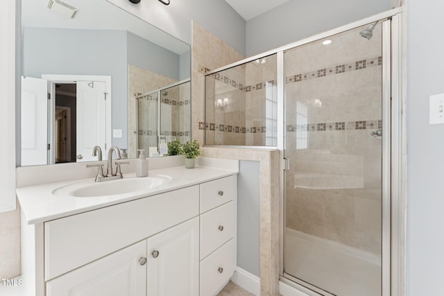 325 Wescott Ridge Dr, Holly Springs, NC 27540 - bathroom featuring vanity and a shower stall