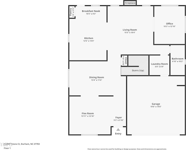 12340 Tetons Ct, Durham, NC 27703 - view of home floor plan