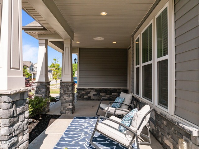 view of patio / terrace with a porch