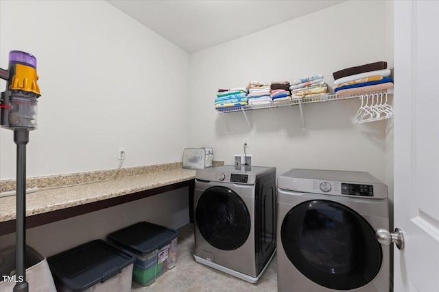 laundry area featuring separate washer and dryer