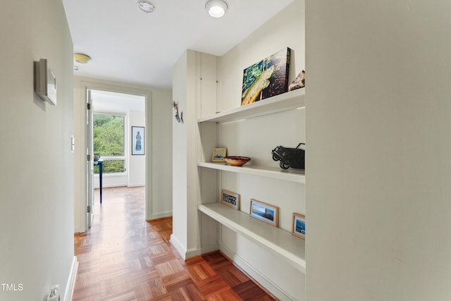 corridor with baseboards