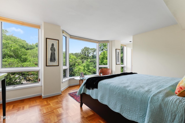 bedroom with baseboards