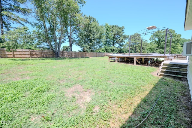 111 Marshay Meadow Rd, Youngsville, NC 27596 - view of yard with a wooden deck