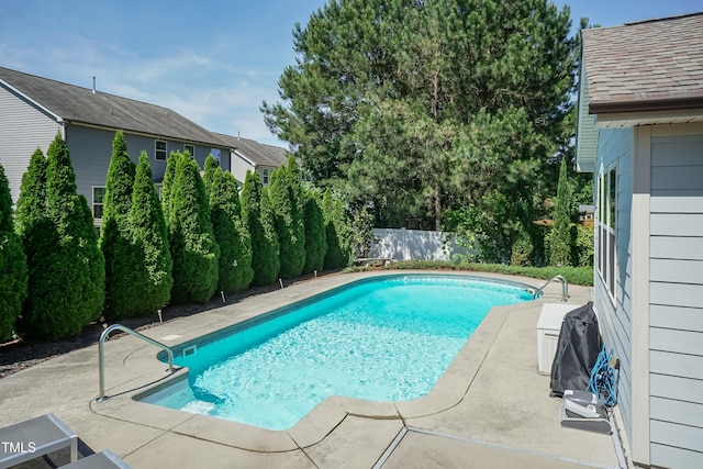 3536 Greenville Loop Rd, Wake Forest, NC 27587 - view of swimming pool with a fenced backyard and a patio