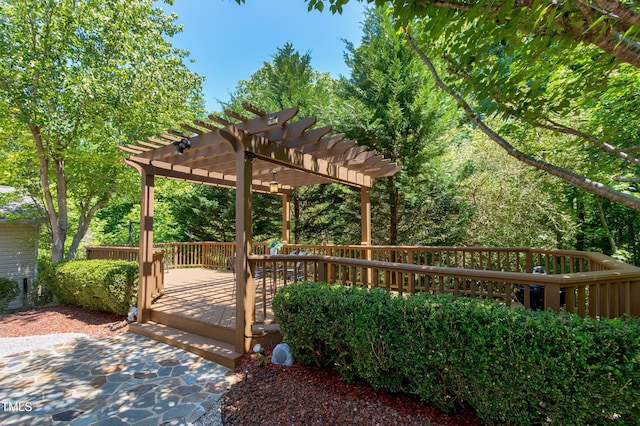 1141 Brookhill Way, Cary, NC 27519 - view of home's community with a pergola and a wooden deck
