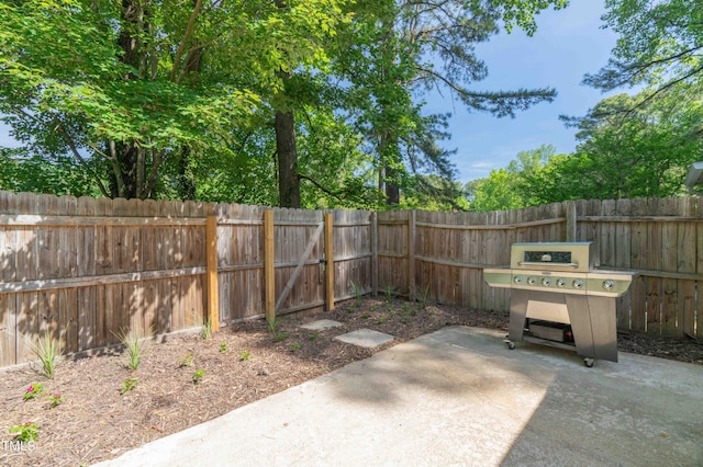 view of patio / terrace featuring a fenced backyard
