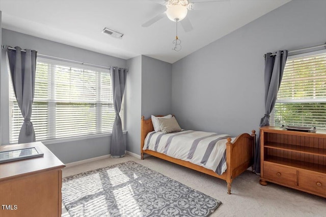11925 Field Towne Ln, Raleigh, NC 27614 - bedroom featuring light colored carpet, baseboards, and ceiling fan