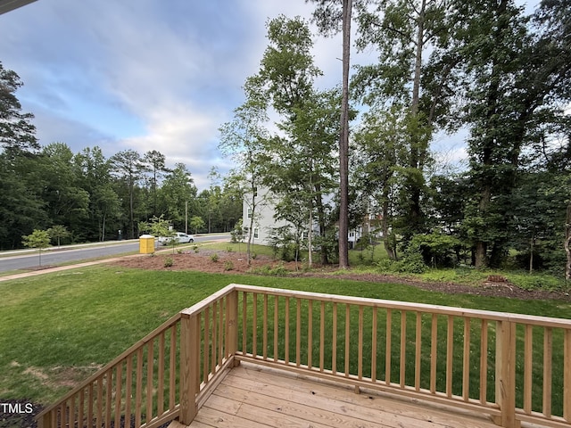 509 Olive Branch Rd, Durham, NC 27703 - deck featuring a lawn