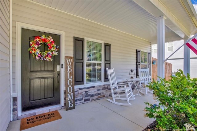 view of patio with covered porch