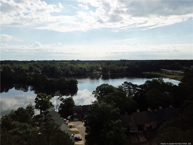 property view of water featuring a view of trees