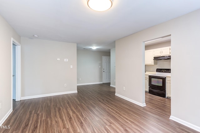 600 Audubon Lake Dr Unit 6B13, Durham, NC 27713 - unfurnished living room with dark wood-type flooring and baseboards