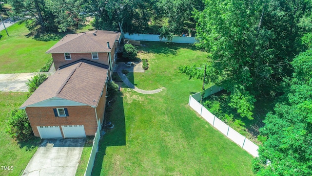 view from above of property