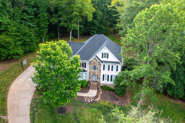 view from above of property