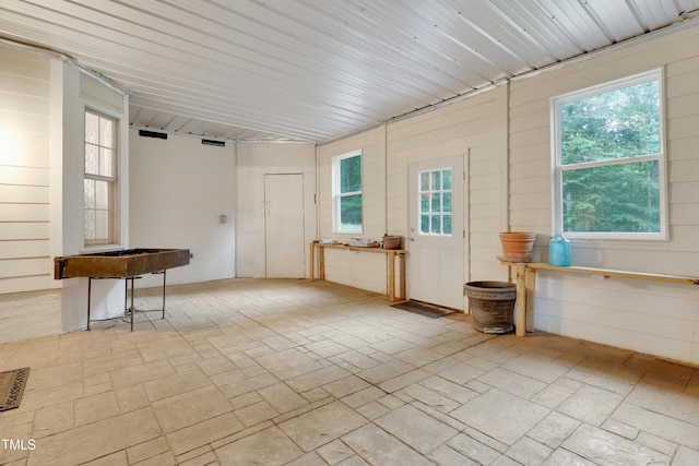 view of spare room