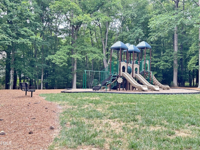 community playground with a yard