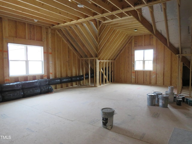 view of attic
