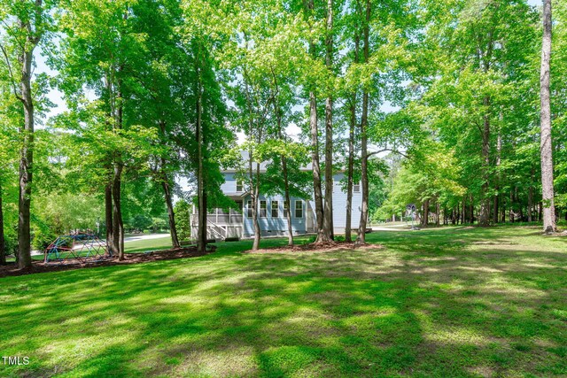 view of green lawn