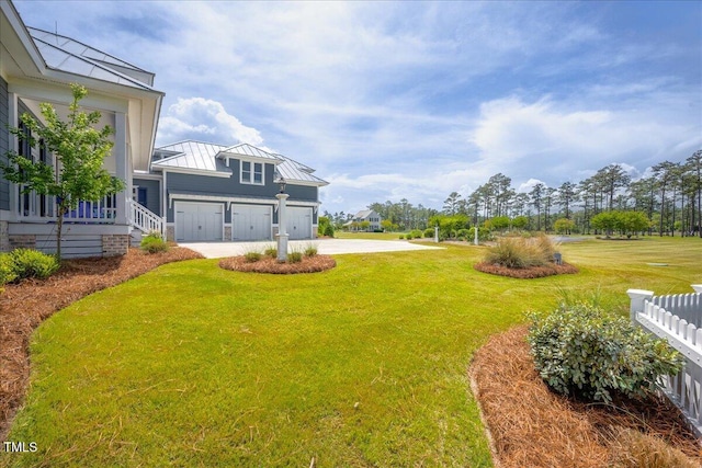 76 Soundside Dr, Oriental, NC 28571 - view of yard with driveway and an attached garage