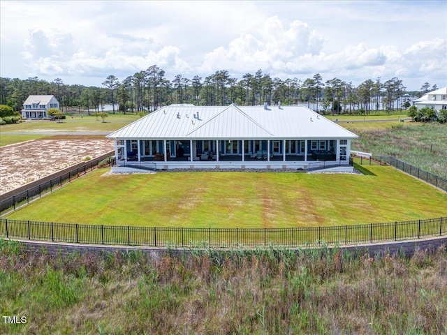 76 Soundside Dr, Oriental, NC 28571 - rear view of property featuring metal roof