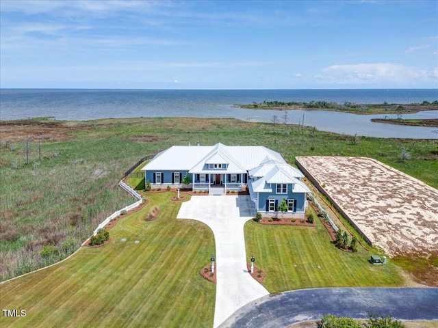 76 Soundside Dr, Oriental, NC 28571 - view from above of property with a large body of water