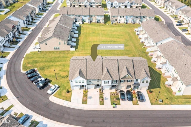 149 E Porthaven Way, Clayton, NC 27527 - birds eye view of property featuring a residential view