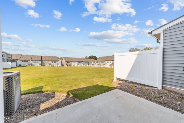 149 E Porthaven Way, Clayton, NC 27527 - view of yard with central AC, a patio area, and a residential view