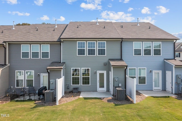 149 E Porthaven Way, Clayton, NC 27527 - rear view of property featuring a yard, a patio area, and cooling unit