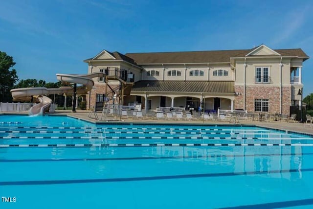 149 E Porthaven Way, Clayton, NC 27527 - pool with a water slide
