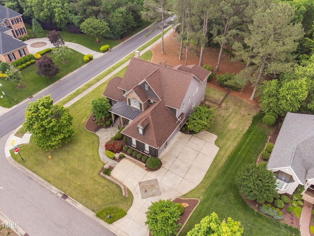 aerial perspective of suburban area