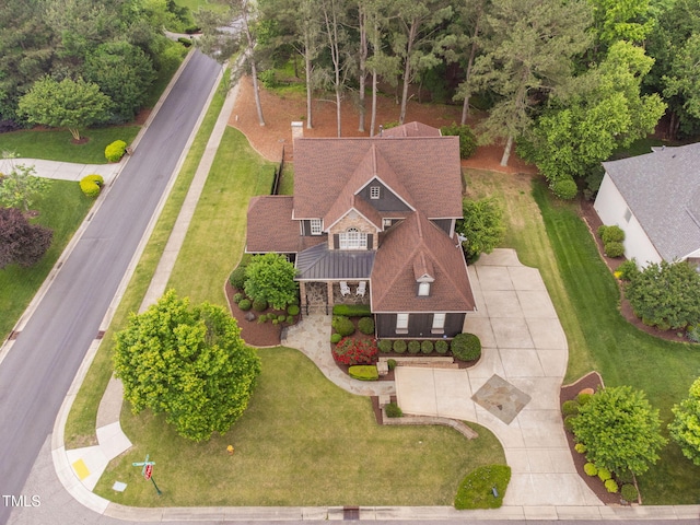 view from above of property