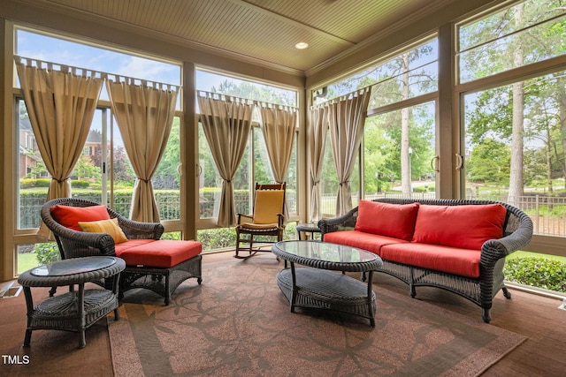 sunroom / solarium with plenty of natural light