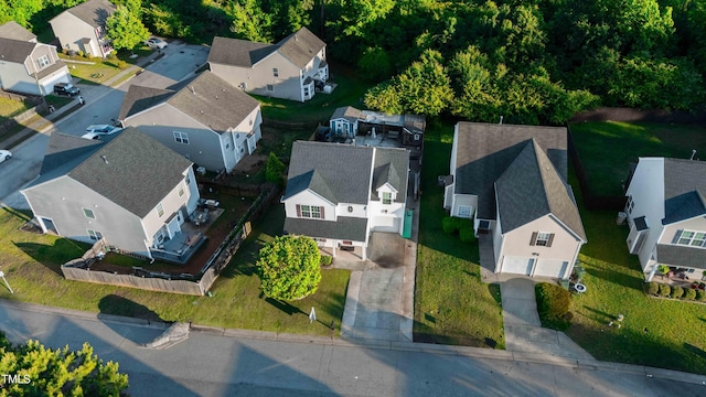 aerial perspective of suburban area