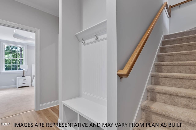 1412 Sagamore Dr, Louisburg, NC 27549 - mudroom featuring baseboards and light wood-style flooring