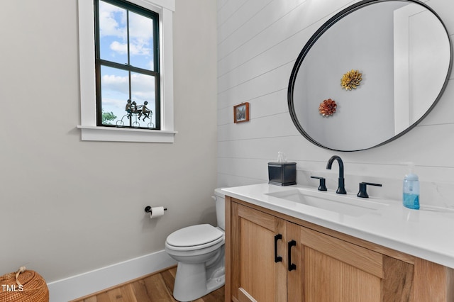 1229 Perry Bluff Dr, Wake Forest, NC 27587 - bathroom featuring baseboards, toilet, healthy amount of natural light, and wood finished floors