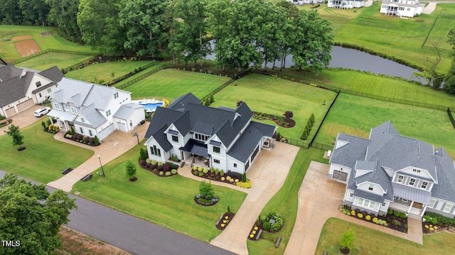 1229 Perry Bluff Dr, Wake Forest, NC 27587 - aerial view of residential area featuring a nearby body of water