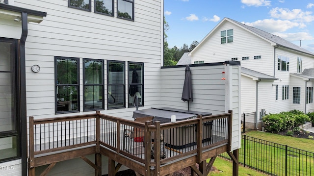 1229 Perry Bluff Dr, Wake Forest, NC 27587 - rear view of property with a wooden deck
