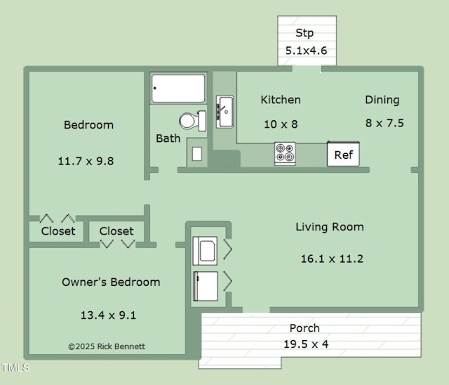 116 Lumpkin St, Raleigh, NC 27610 - home floor plan