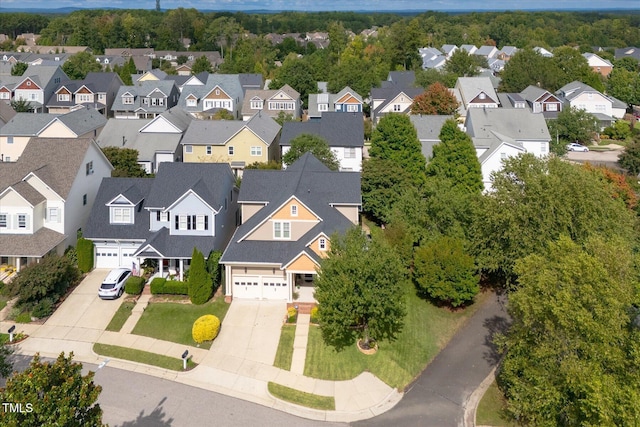 aerial perspective of suburban area