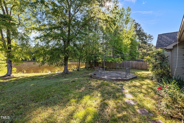 309 Coachmans Trl, Stem, NC 27581 - view of yard featuring a gazebo and a wooden deck