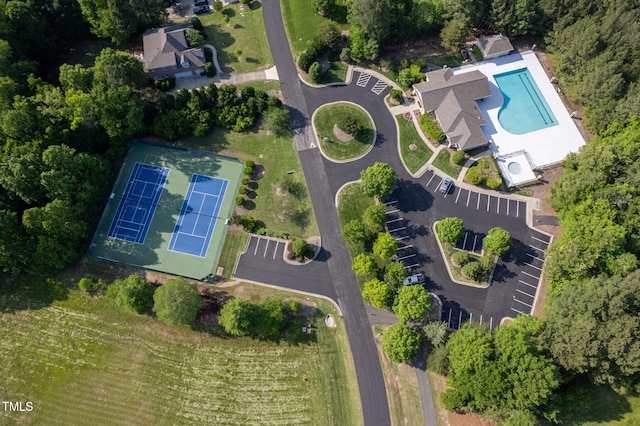 604 Dappled Pine Ave, Durham, NC 27713 - aerial view of property's location with a pool area