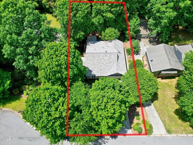 aerial view of property's location featuring property boundaries highlighted